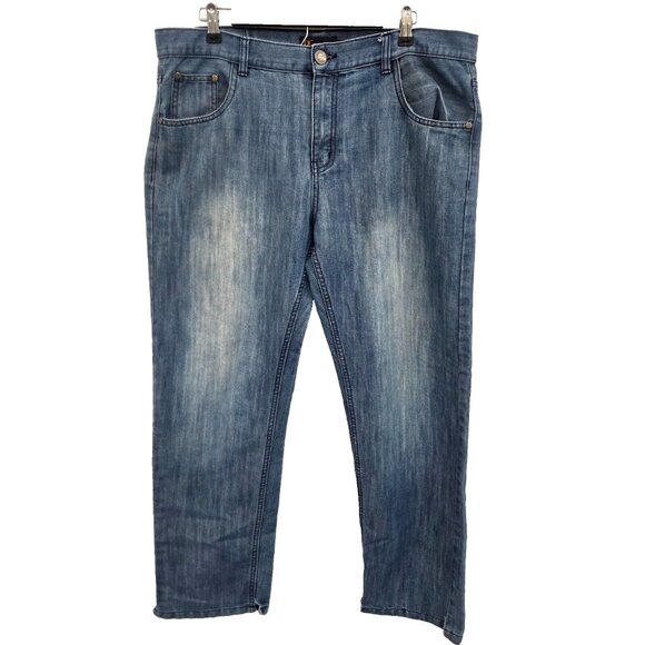 Denim Culture Jeans Mens 38x32 Relaxed Fit Straight Leg Medium Wash 5-Pocket - Picture 1 of 14